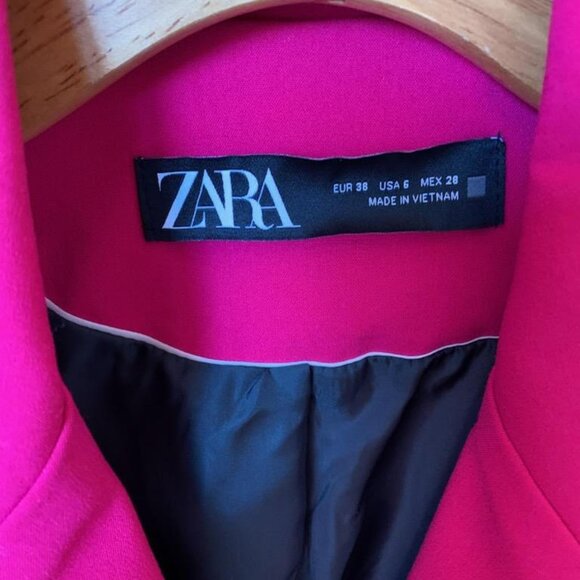 NBW Zara Women's Fuschia Pink Blazer Size M - Picture 4 of 4